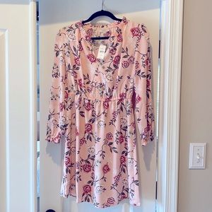 Pink Floral Dress - Size XS NWT